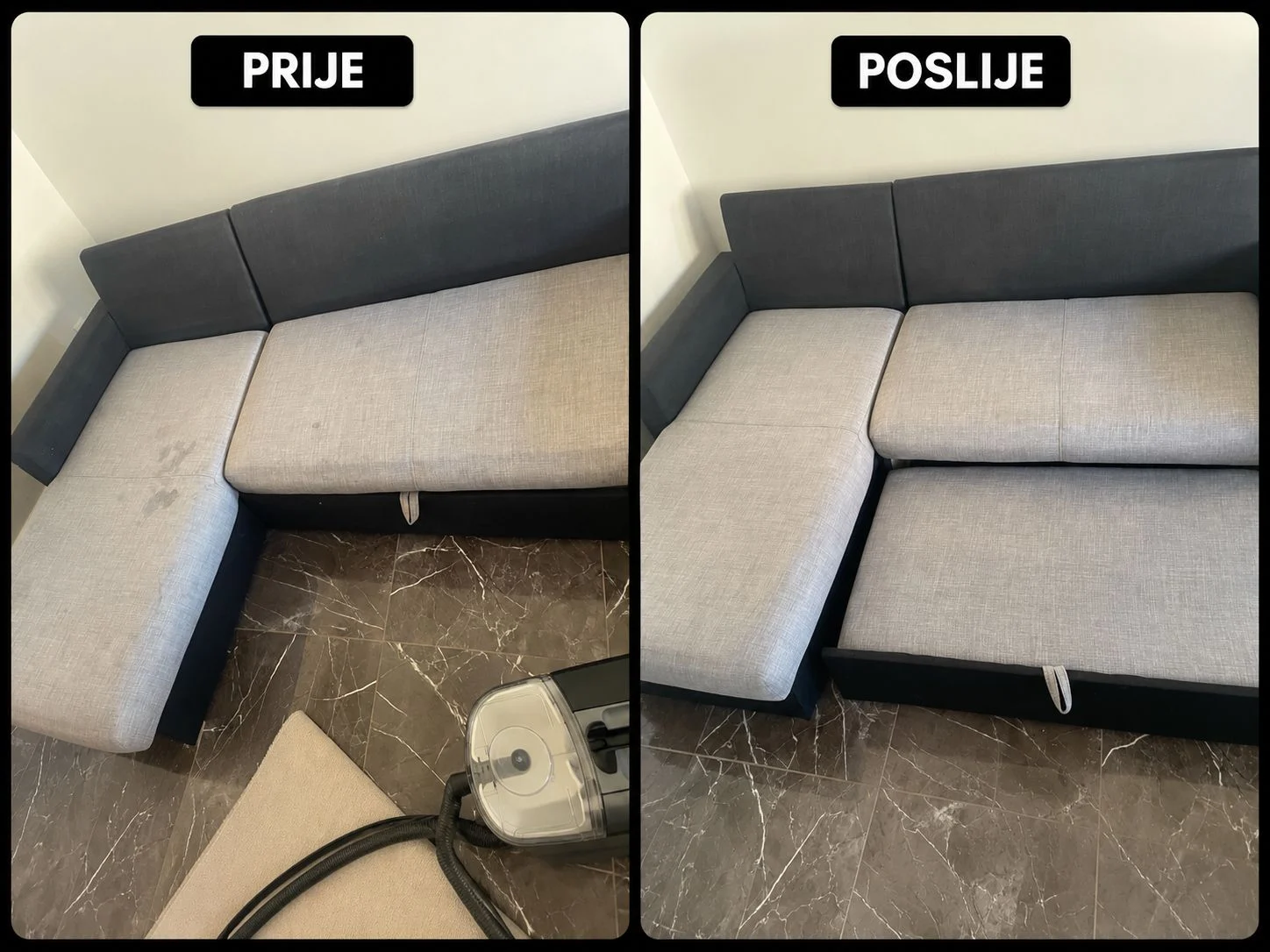 Trosjed prije i poslije dubinskog čišćenja